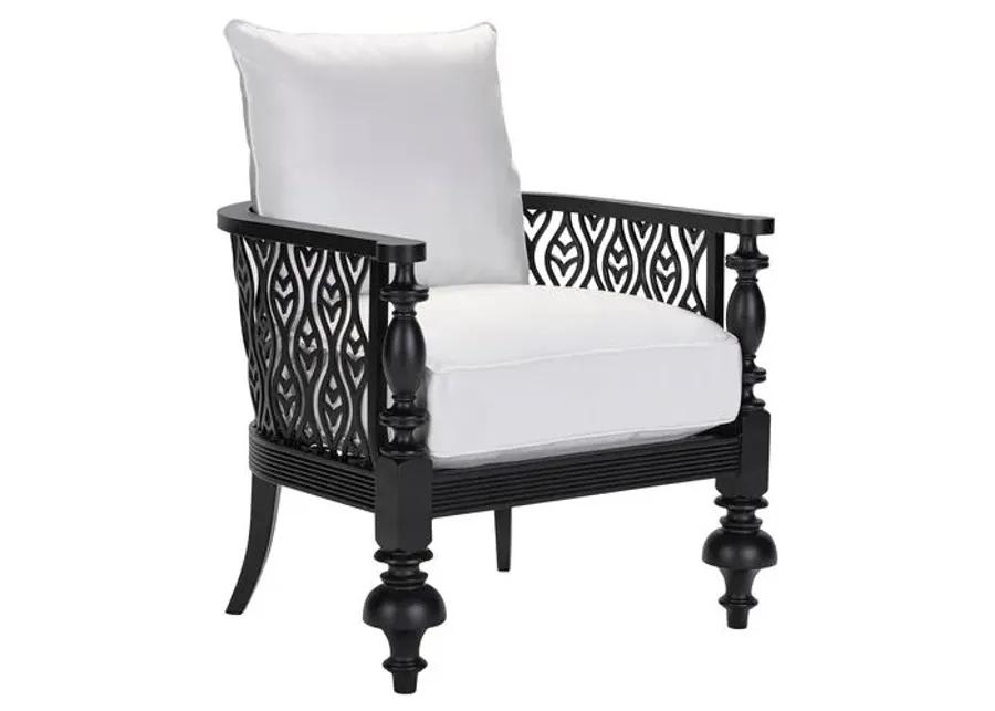 Hemingway Outdoor Accent Chair - Black/Natural - Lane Venture - White, Comfortable, Durable, Cushioned, Easy To Clean