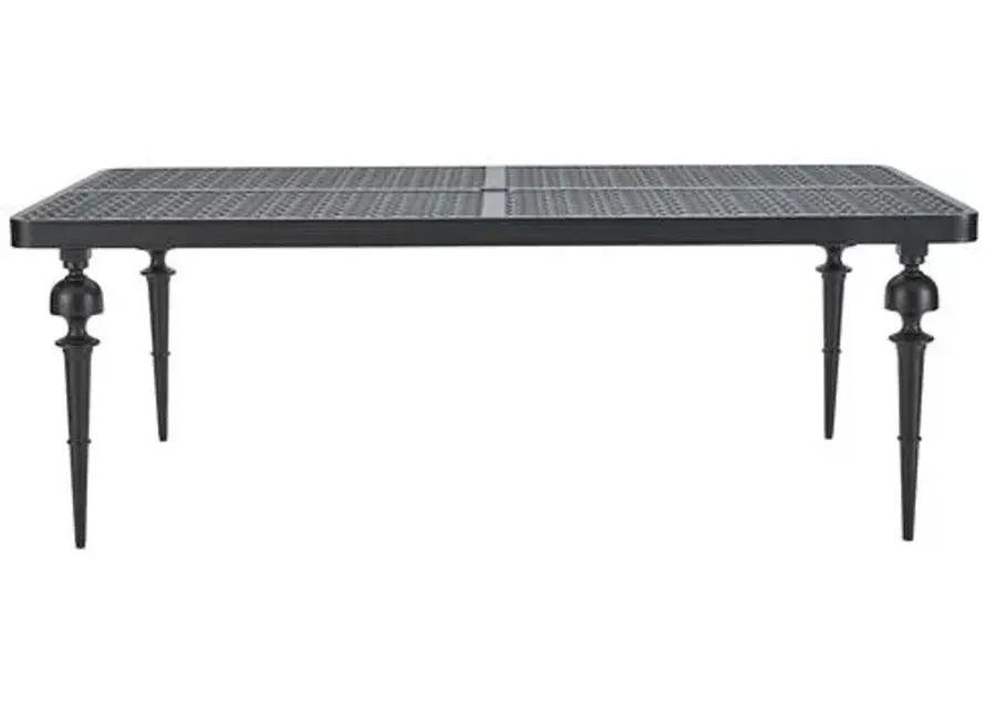 Hemingway 84" Rect. Outdoor Dining Table - Black - Lane Venture