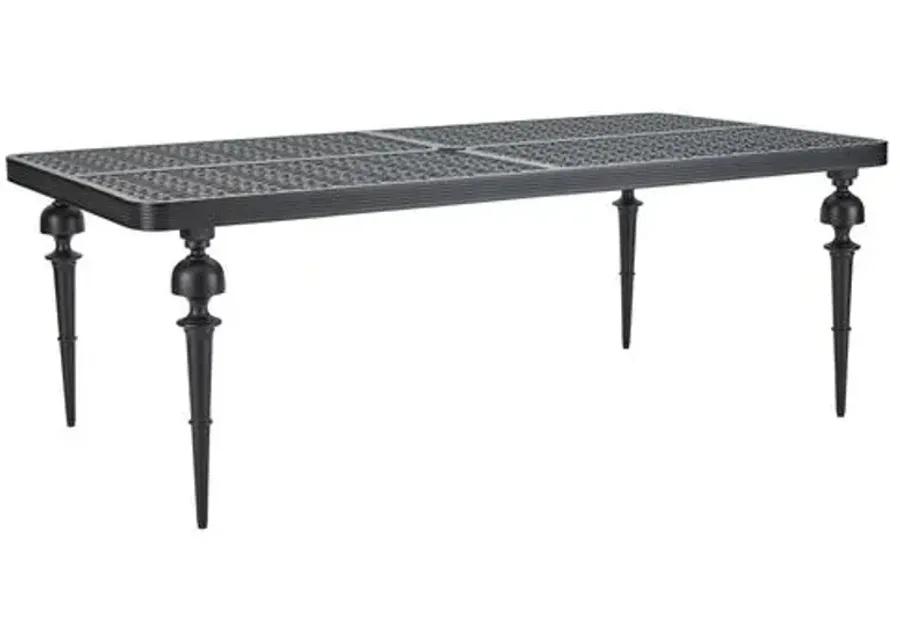 Hemingway 84" Rect. Outdoor Dining Table - Black - Lane Venture