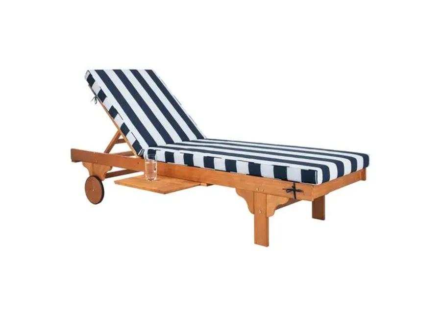 Siesta Outdoor Chaise - Navy/White Cabana - Blue - Comfortable, Sturdy, Stylish