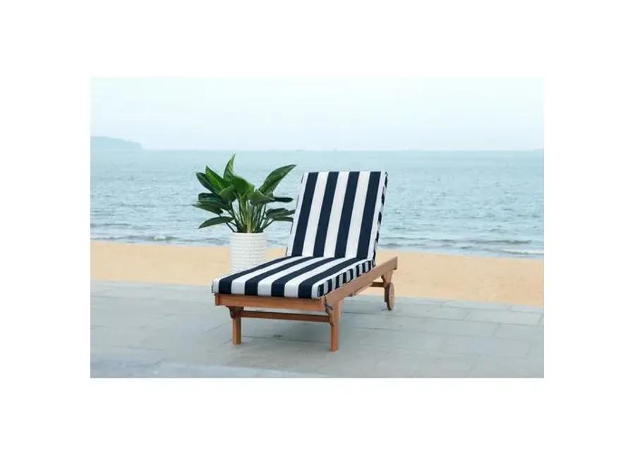 Siesta Outdoor Chaise - Navy/White Cabana - Blue - Comfortable, Sturdy, Stylish