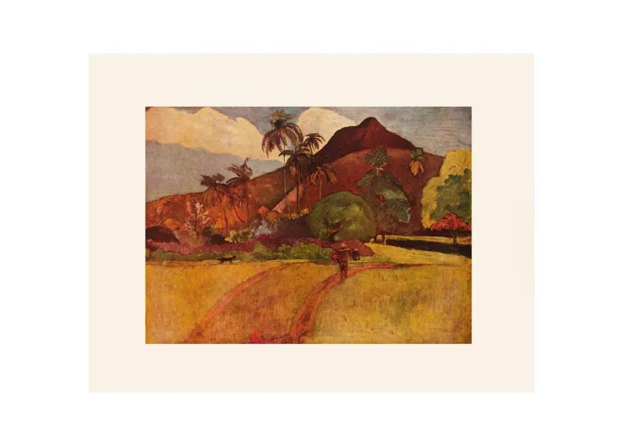 1950s Gauguin Tahitian Landscape - Brown