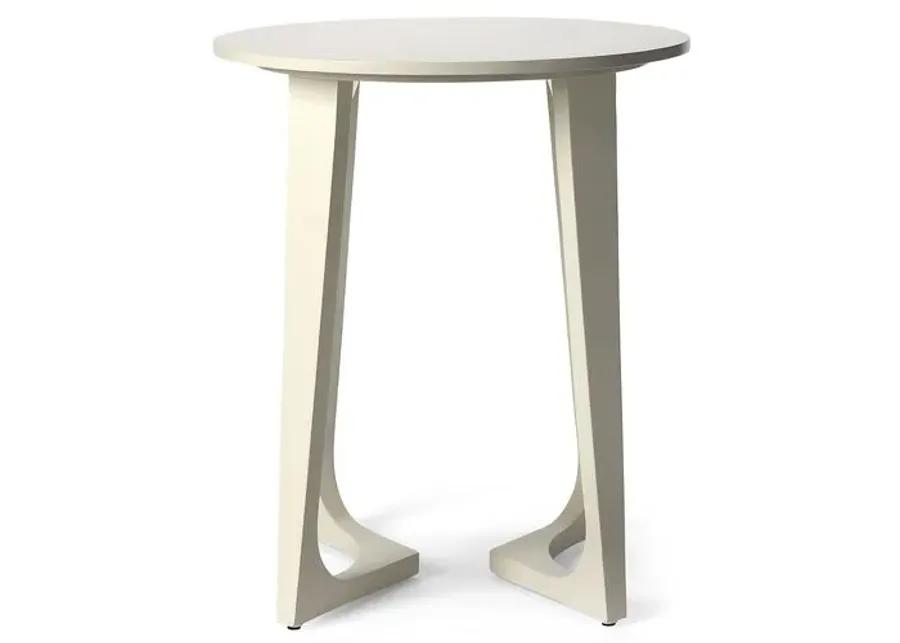 Gail Side Table - White - Ivory