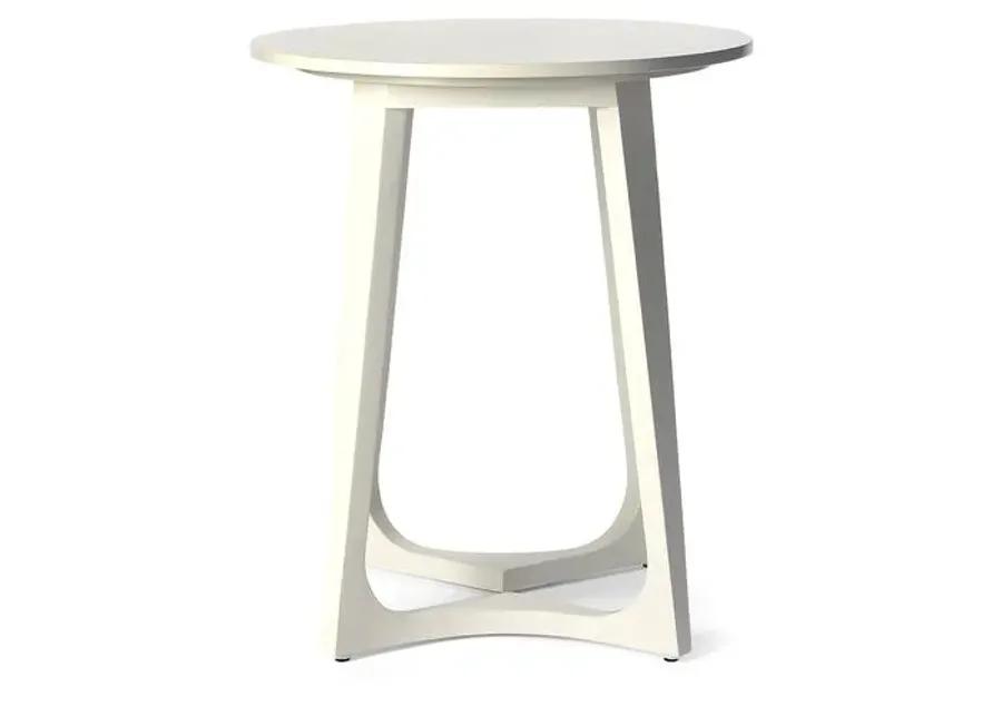 Gail Side Table - White - Ivory