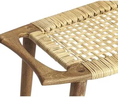 Leila Rattan Stool - Brown