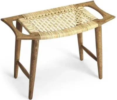 Leila Rattan Stool - Brown