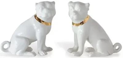 Port 68 - Asst. of 2 Cecil Pug Figures - Cream - Ivory