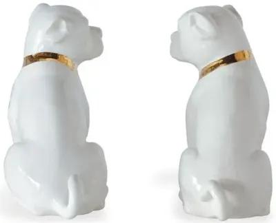 Port 68 - Asst. of 2 Cecil Pug Figures - Cream - Ivory