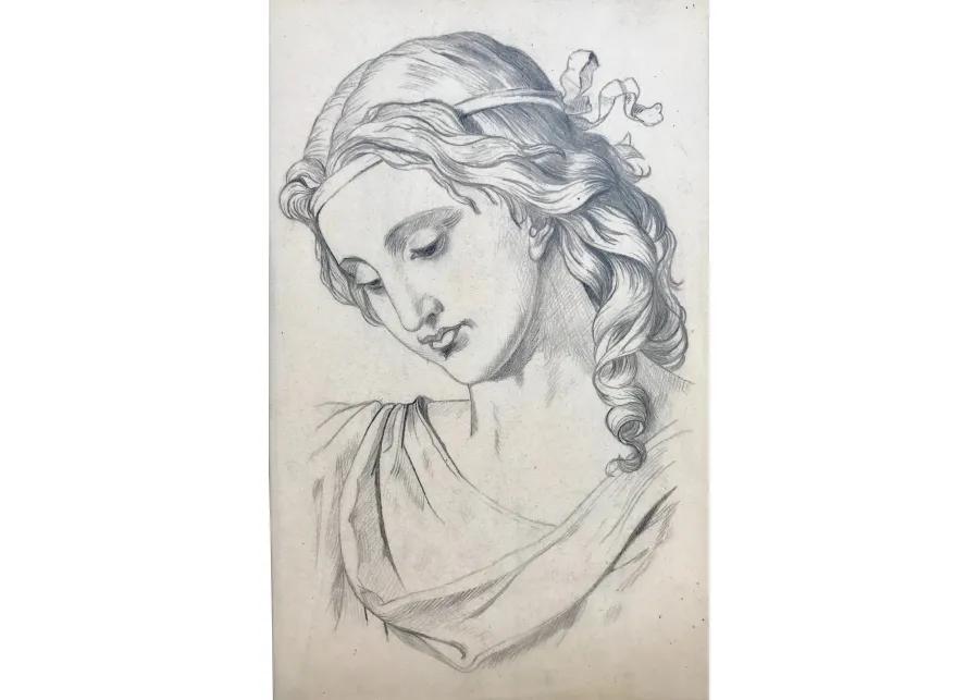 19th-C Renaissance-Style Portrait - Antiquarian Art Company - Gray