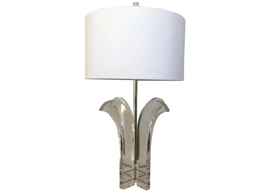 Lucite Palm Lamp & Shade - C the Light Interiors