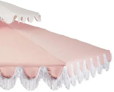 Ginnny Two-Tier Patio Umbrella - Light Pink/White