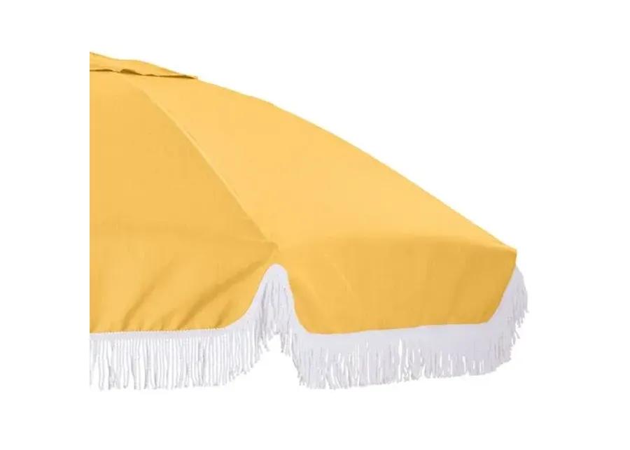 Elle Round Patio Umbrella - Yellow/White