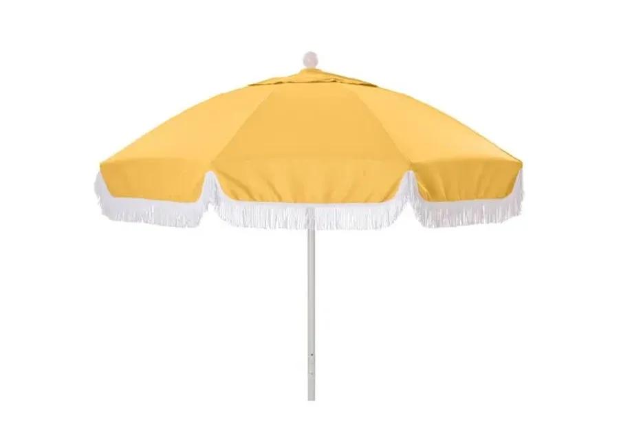 Elle Round Patio Umbrella - Yellow/White