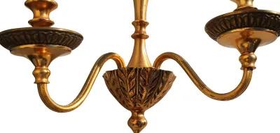 Neoclassic style Pair Giltmetal Sconces - Something Vintage - Gold