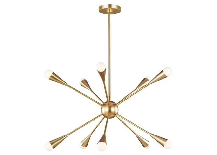 Visual Comfort - Jax 10-Light Chandelier - Burnished Brass - Gold