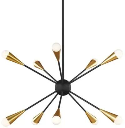 Visual Comfort - Jax 10-Light Chandelier - Midnight Black