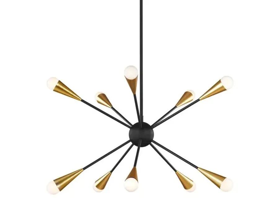 Visual Comfort - Jax 10-Light Chandelier - Midnight Black