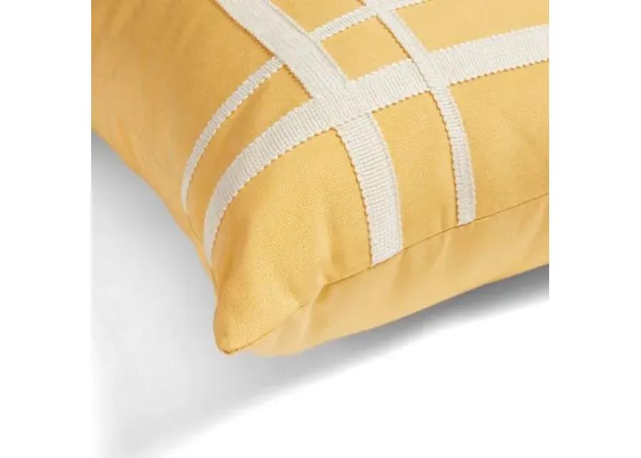 Kit Outdoor Pillow - Yellow/White