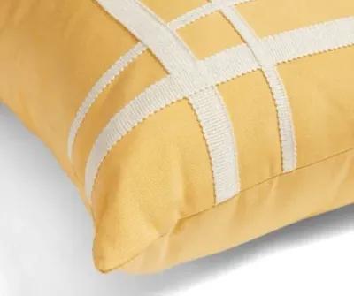 Kit Outdoor Pillow - Yellow/White