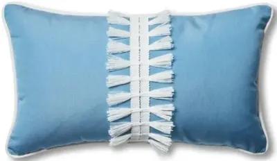 Kit 13x22 Outdoor Lumbar Pillow - Blue/White