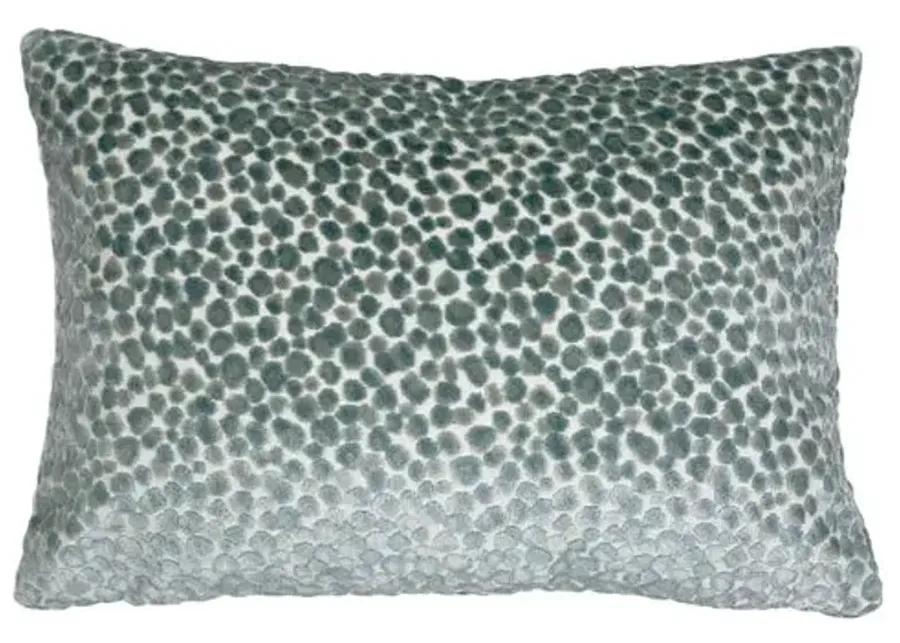 Pebbles 14x20 Lumbar Pillow - Teal Velvet - The Piper Collection