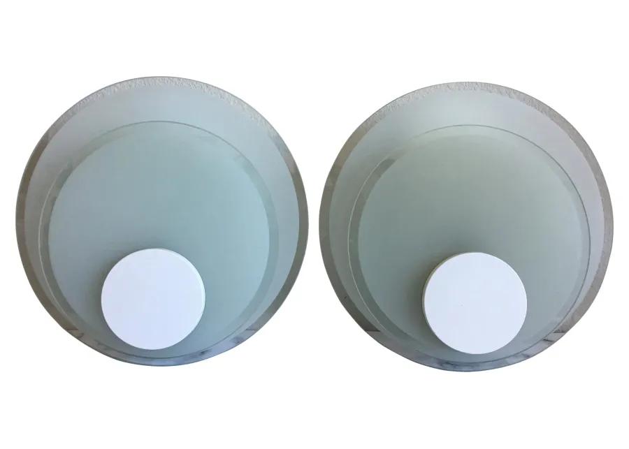 Lightolier Circle Sconces - Set of 2 - C the Light Interiors - White