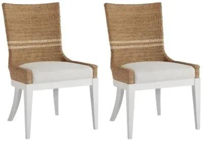 Coastal Living Set of 2 Delray Side Chairs - Natural/White - Ivory