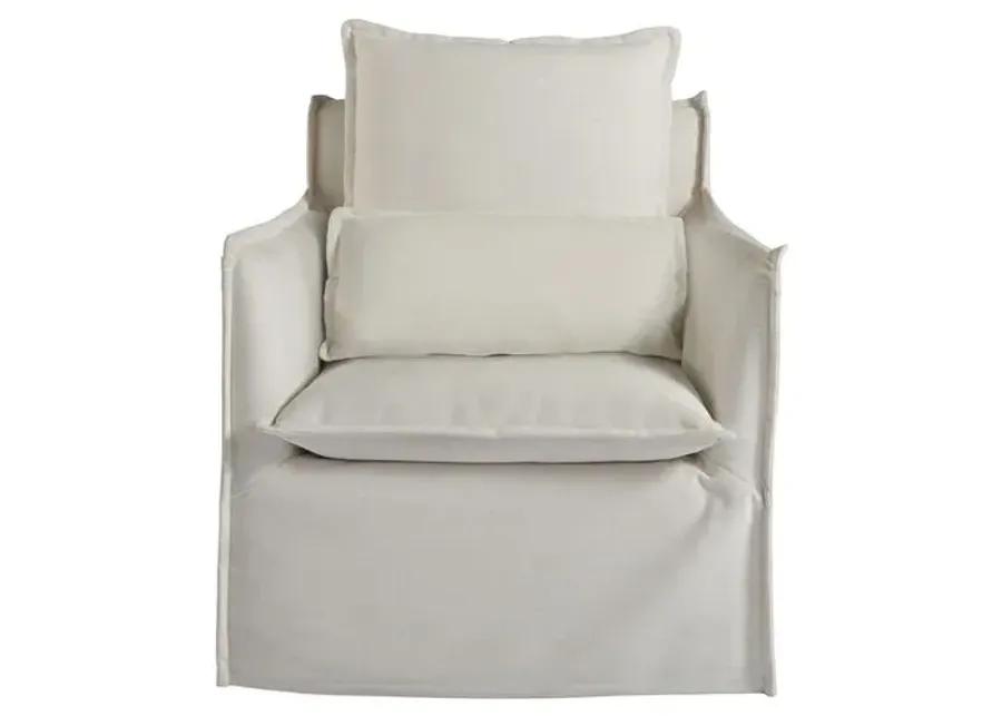 Coastal Living Edmonds Slipcover Swivel Chair - Natural Crypton