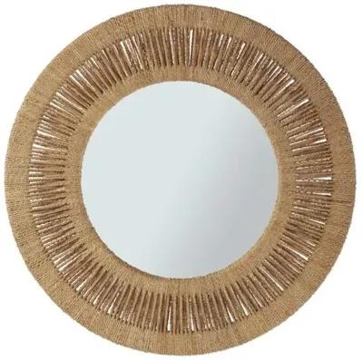 Coastal Living Ridley Round Mirror - Tan - Beige