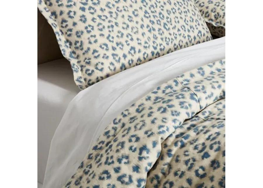 Carrie Leopard Duvet Cover - Blue