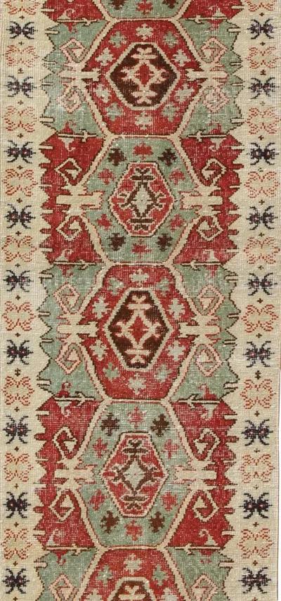 Turkish Oushak Runner - 2'11" x 12'1" - Keivan Woven Arts - Red