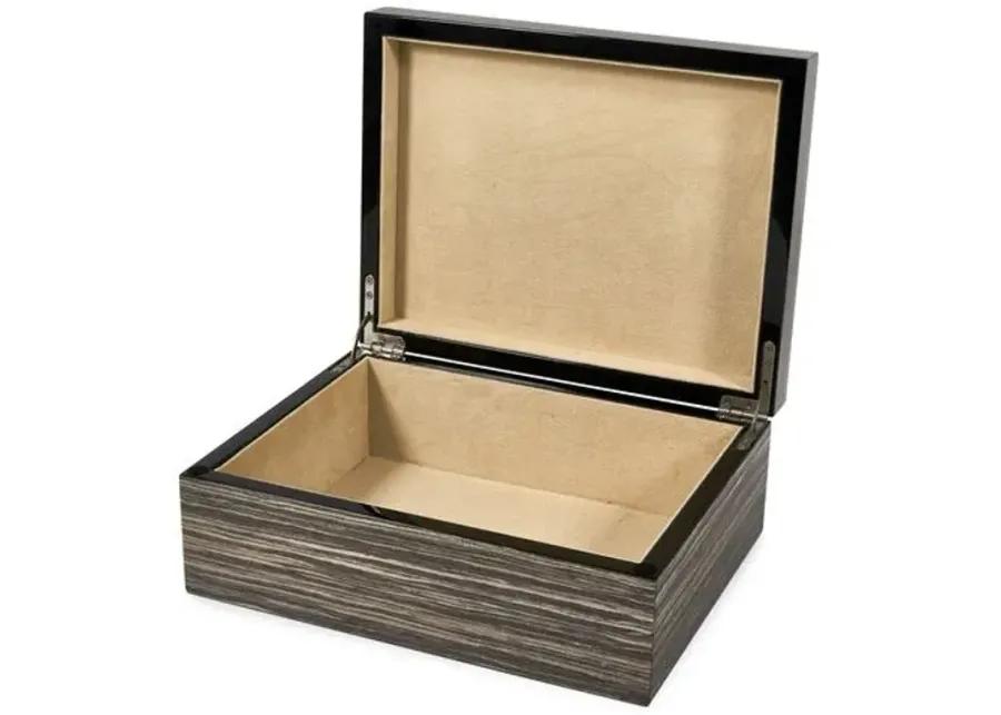 11" Everett Decorative Box - Brushed Gray