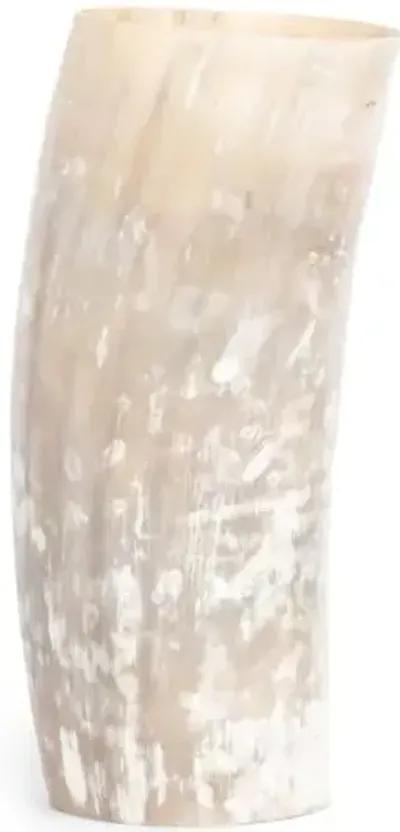 African Cow Horn Decorative Vase - Natural - Ngala Trading Co. - Ivory