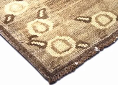 1960s Turkish Oushak Rug - 6'10" x 9'6" - Nalbandian - Beige - Beige