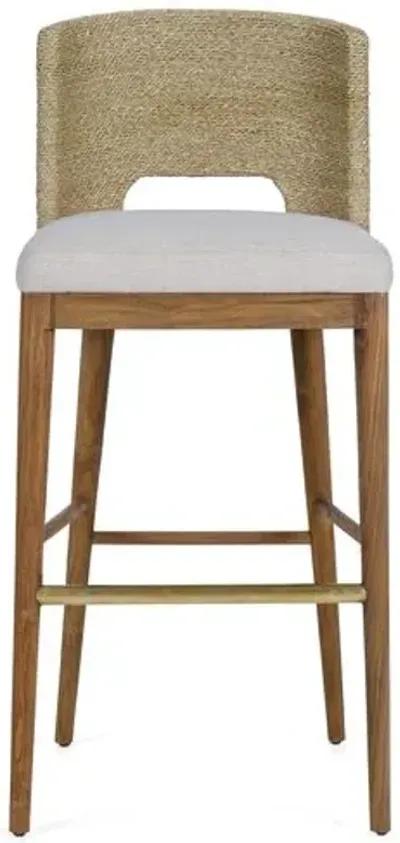 Amalfi Counter Stool - Praline/Flint Gray Crypton - Brownstone Furniture