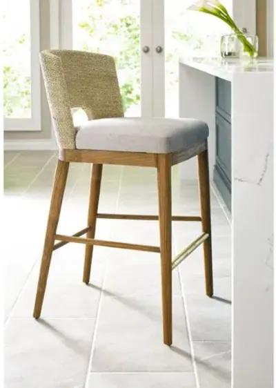 Amalfi Counter Stool - Praline/Flint Gray Crypton - Brownstone Furniture