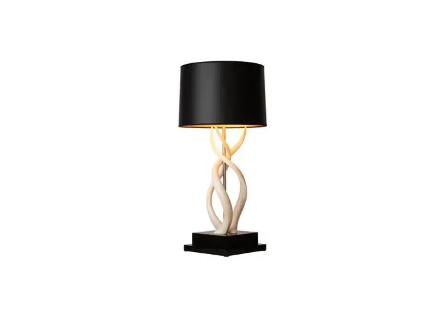 Triple Kudu Horn Table Lamp - Ebony - Ngala Trading Co.