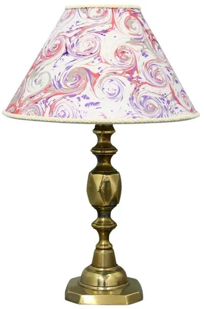 French Hand-Marbled Paper Lampshade - Rose Victoria - Pink