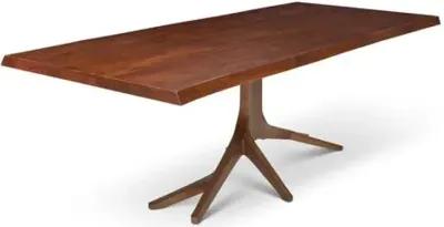 Tree Trunk Dining Table - Mahogany/Brass