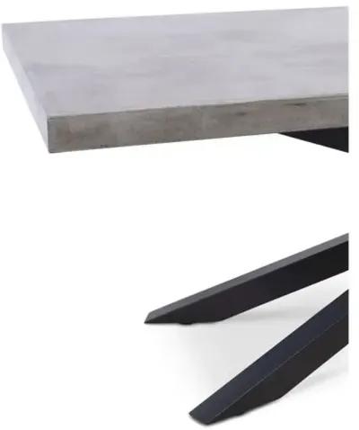 Elwood Industiral Outdoor Concrete Dining Table - Gray/Black