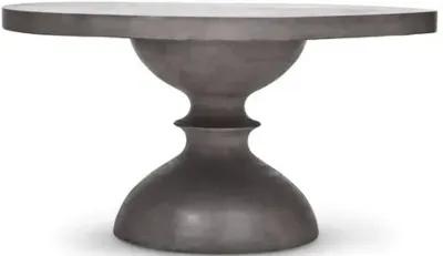 Elwood Spindle Concrete Outdoor Dining Table - Dark Gray