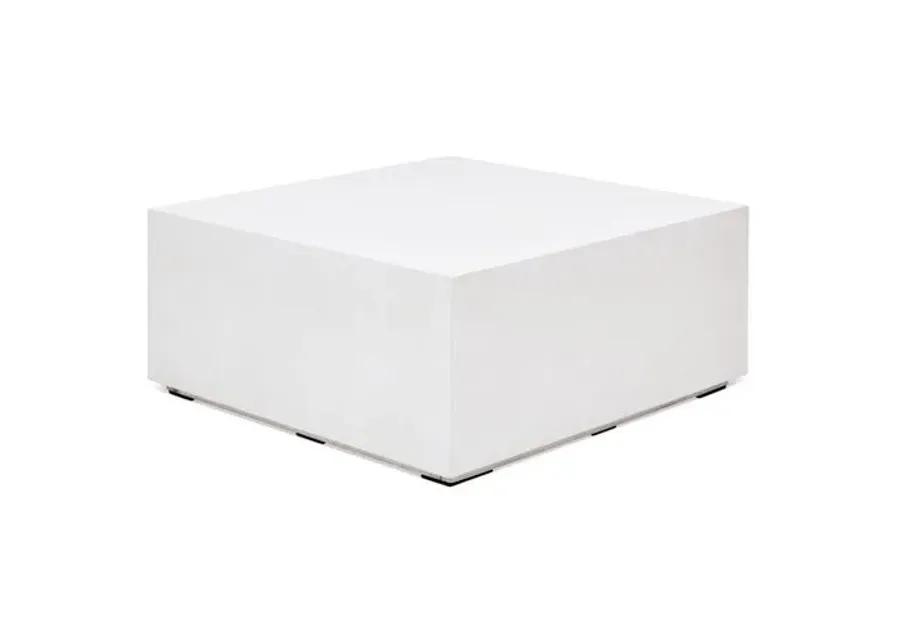 Elwood Square Concrete Outdoor Coffee Table - Ivory