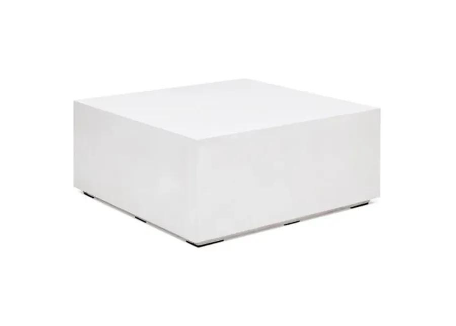 Elwood Square Concrete Outdoor Coffee Table - Ivory