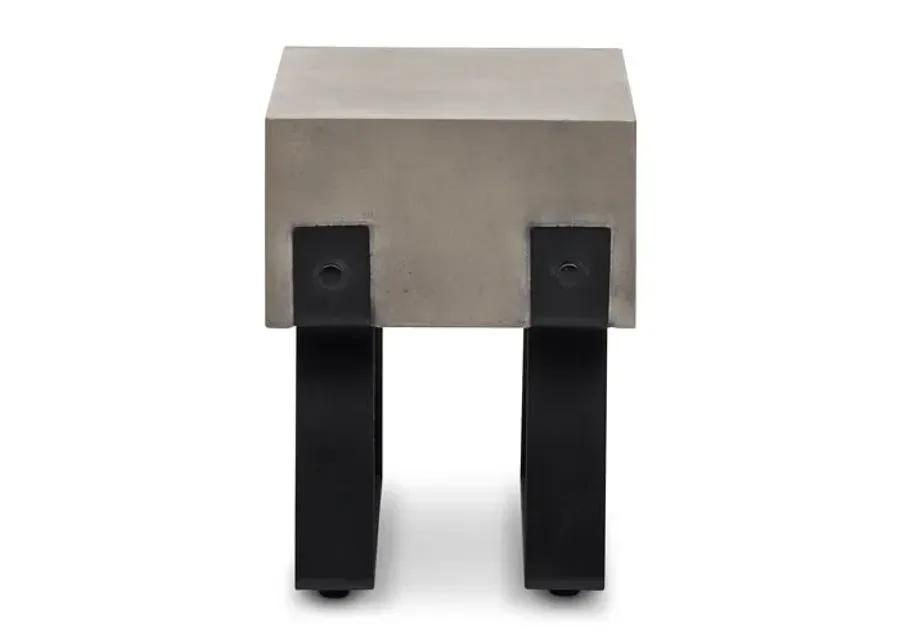 Elwood Industiral Concrete Stool - Black/Dark Gray