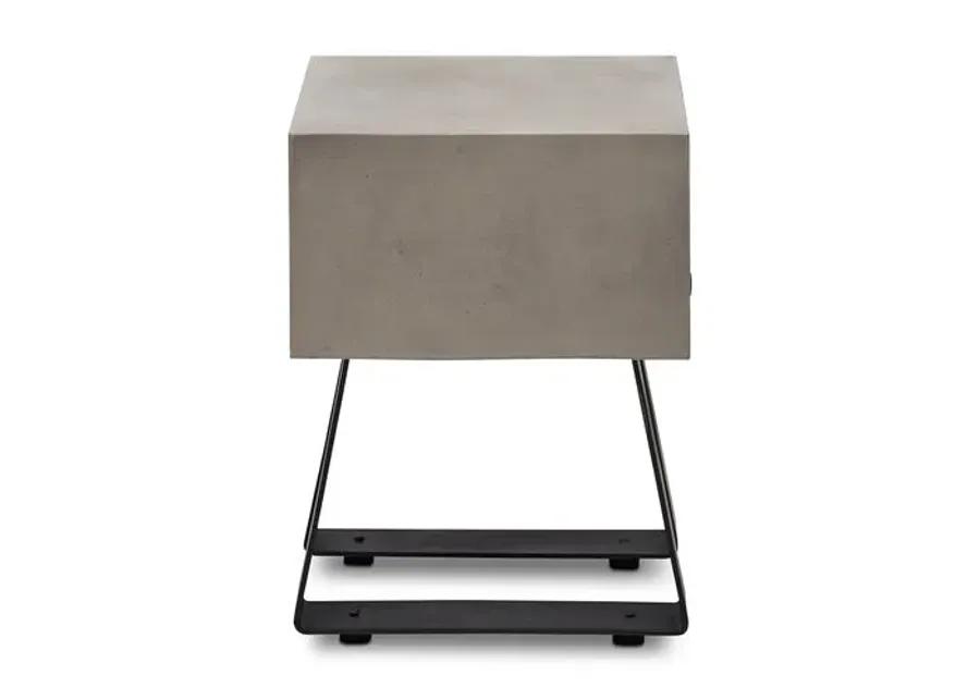 Elwood Industiral Concrete Stool - Black/Dark Gray