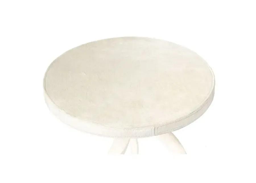 Kudu Horn Side Table - Cream Leather - Ngala Trading Co. - Ivory