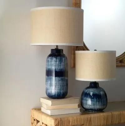 Batik Large Table Lamp - Indigo - Jamie Young Co. - Blue