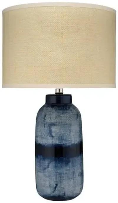 Batik Large Table Lamp - Indigo - Jamie Young Co. - Blue