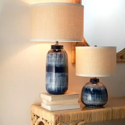 Batik Small Table Lamp - Indigo - Jamie Young Co. - Blue