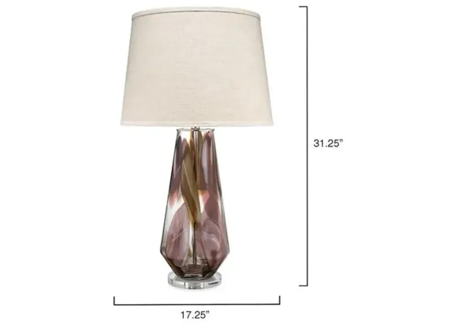 Watercolor Glass Table Lamp - Plum - Jamie Young Co. - Purple